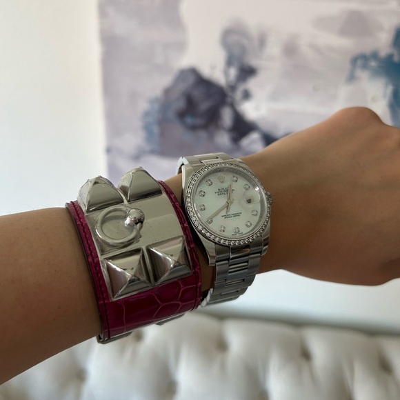 HERMES COLLIER DE CHIEN CROCODILE BRACELET NEW! - Picture 17 of 17